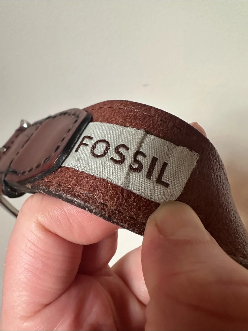 Men’s Fossil Brown Leather Belt Waist 40